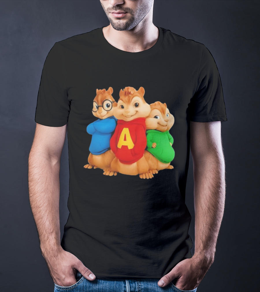Alvin And The Chipmunks Trio Red Blue Green S T-Shirt