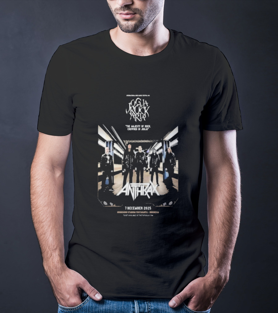 Jogia Rock Aria Anthrax Live 7 December 2025 Stadion Kridosono Yogyakarta T-Shirt