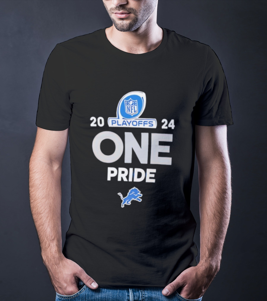 Detroit Lions 2025 ONE Pride NFL Playoffs T-Shirt