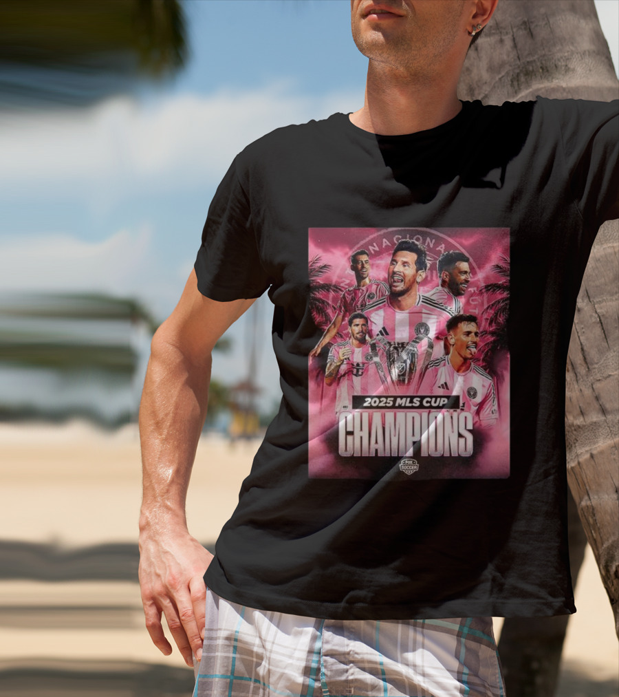 2025 MLS Cup Champions Messi And Miami Soccer Victory T-Shirt