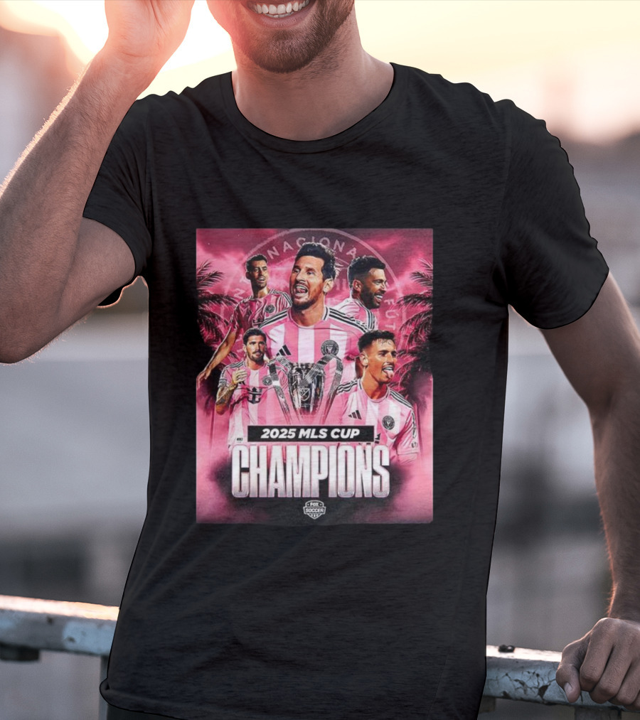 2025 MLS Cup Champions Messi And Miami Soccer Victory T-Shirt