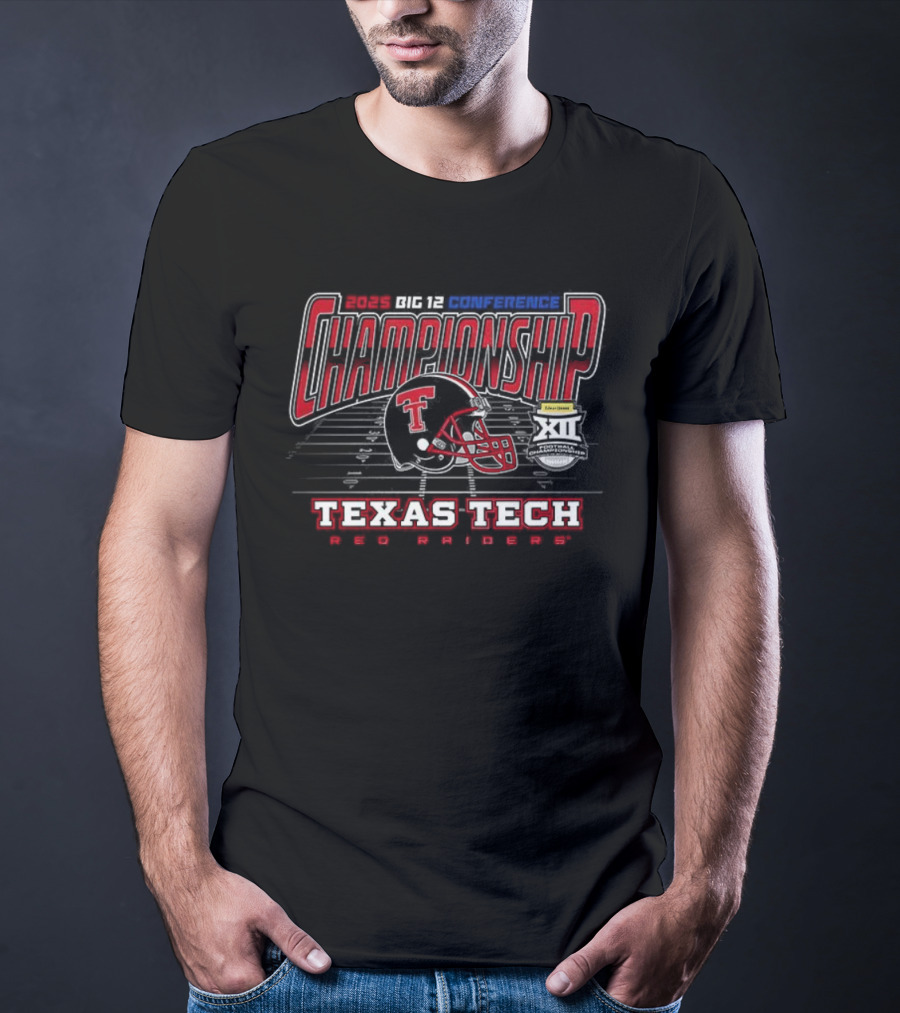 Texas Tech Red Raiders 2025 Big 12 Conference Championship Football Helmets T-Shirt