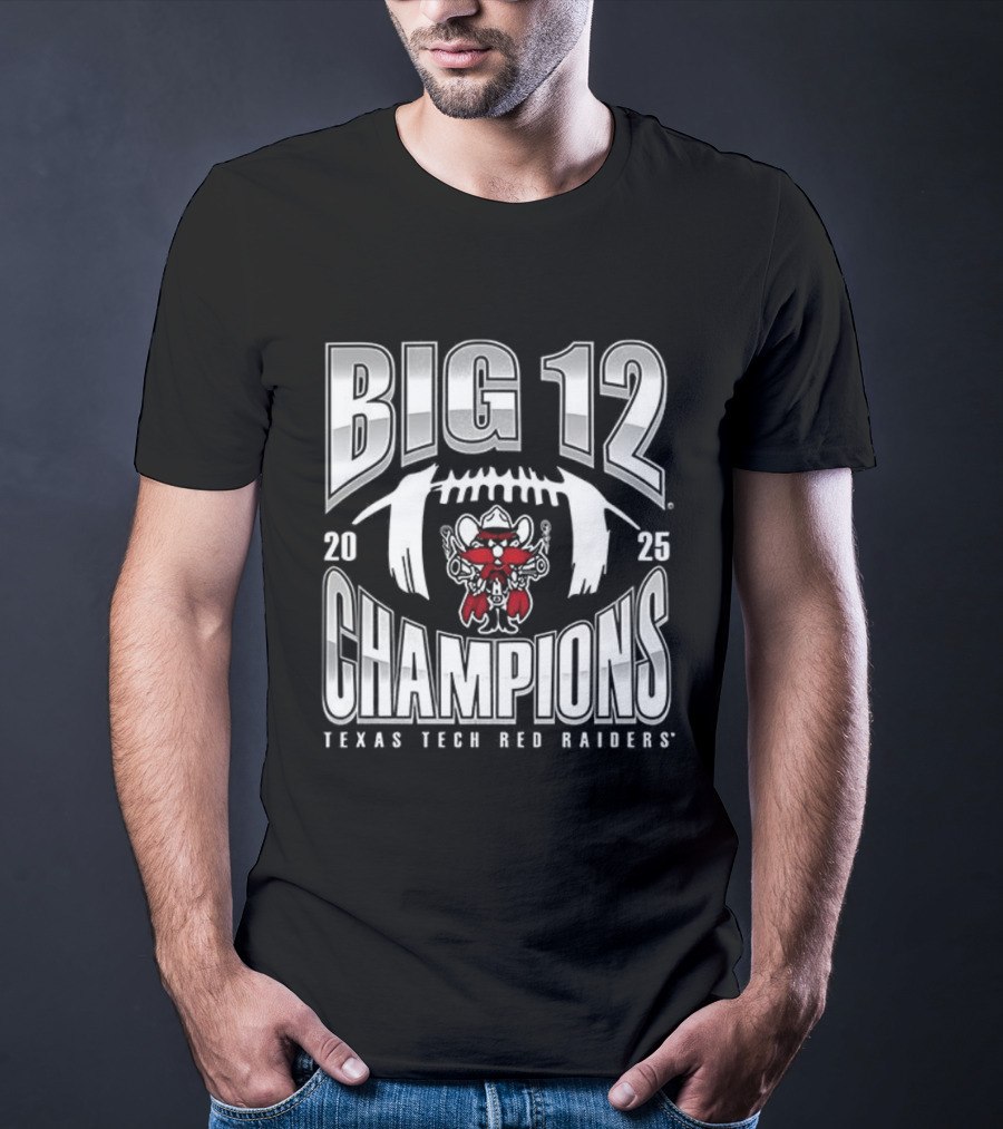 Texas Tech Red Raiders Big 12 Champions 2023 Football Mascot T-Shirt