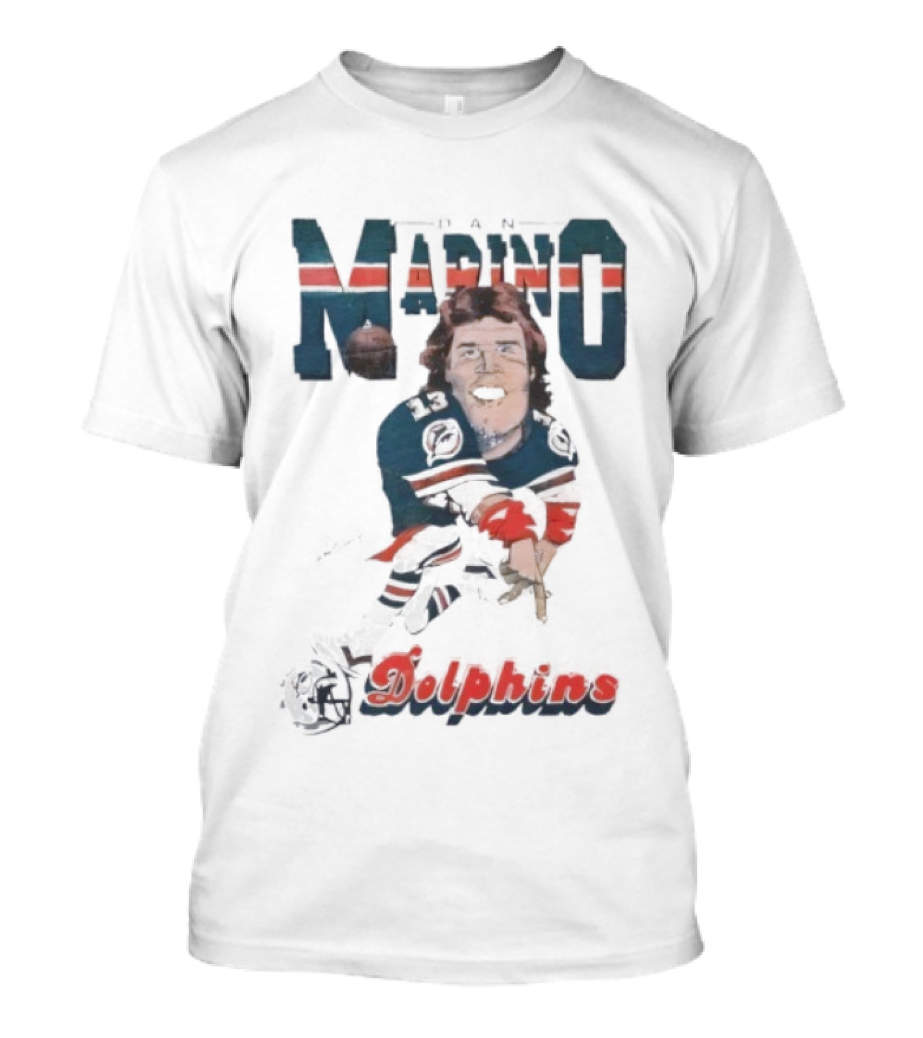Marino Dolphins Football '80s Caricature T-Shirt