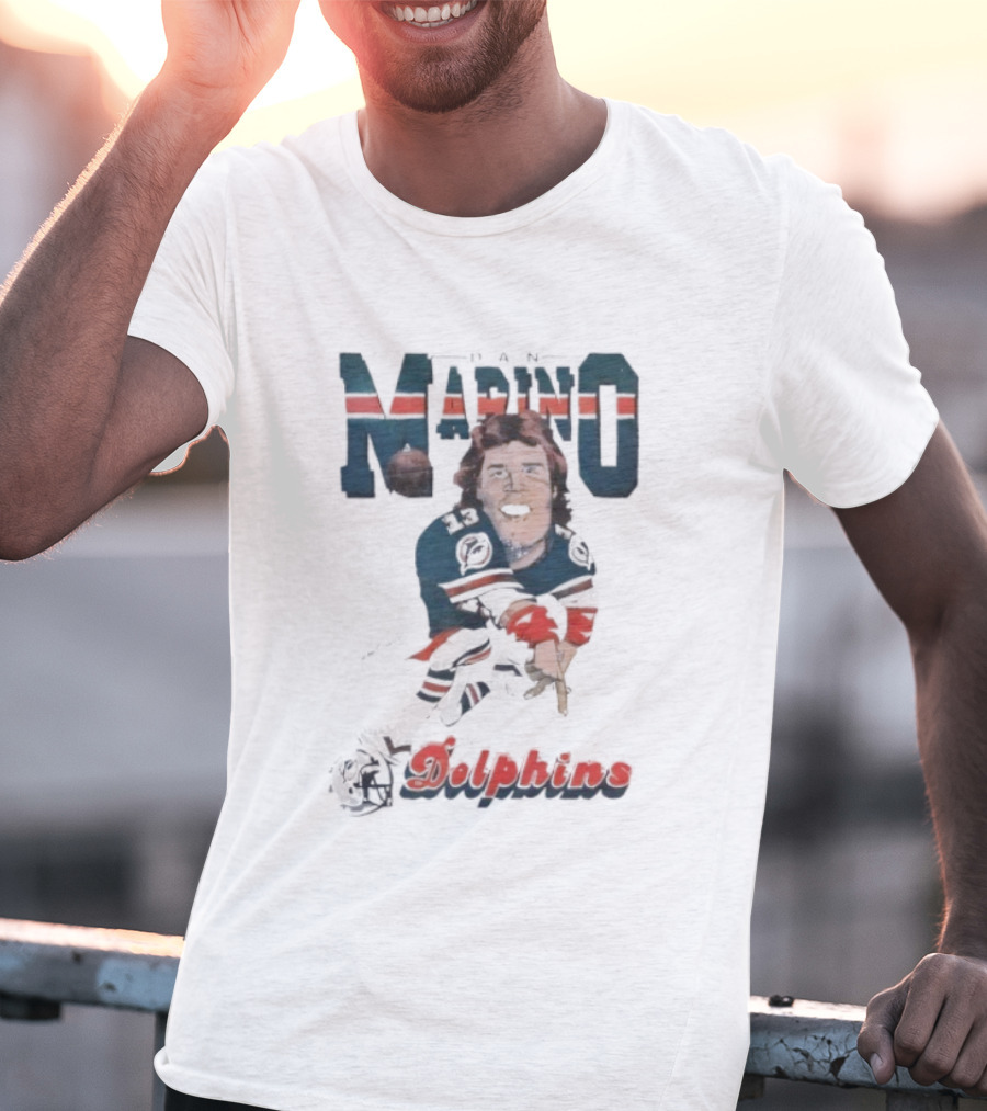 Marino Dolphins Football '80s Caricature T-Shirt