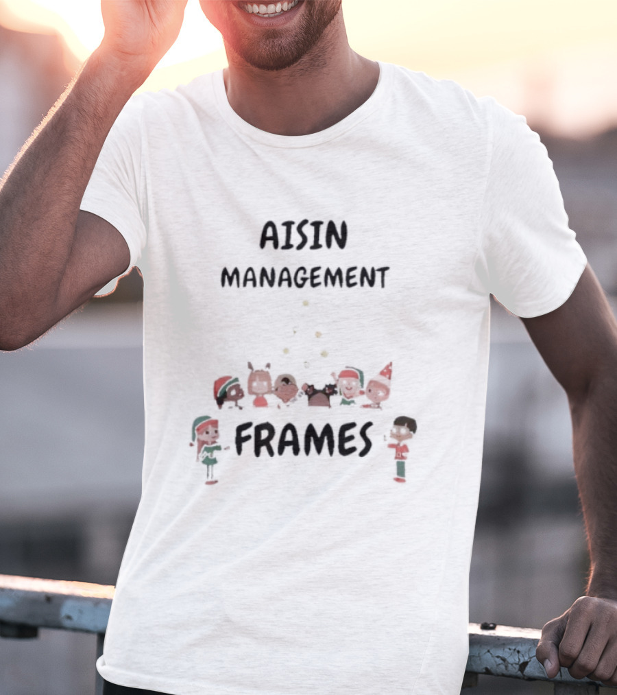 Aisin Management Christmas Frames Holiday Elves T-Shirt