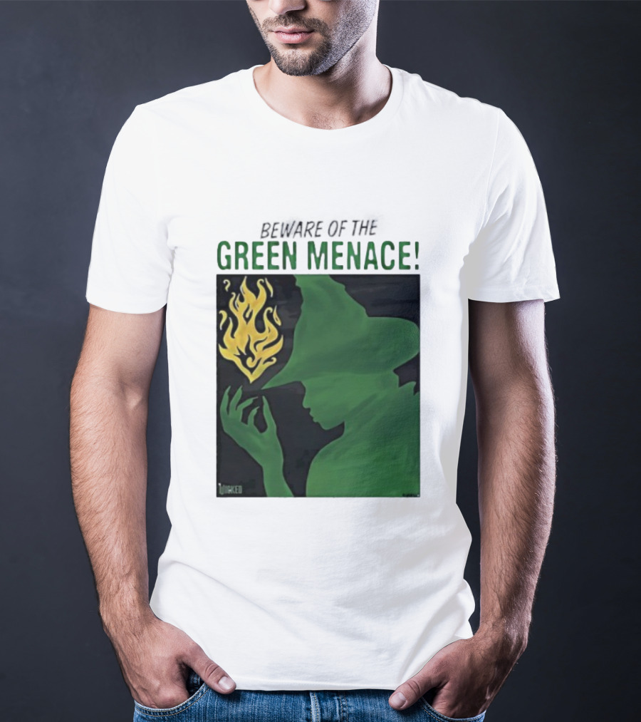 Wicked Green Menace Elphaba Wizard Of Oz Magic Flame T-Shirt