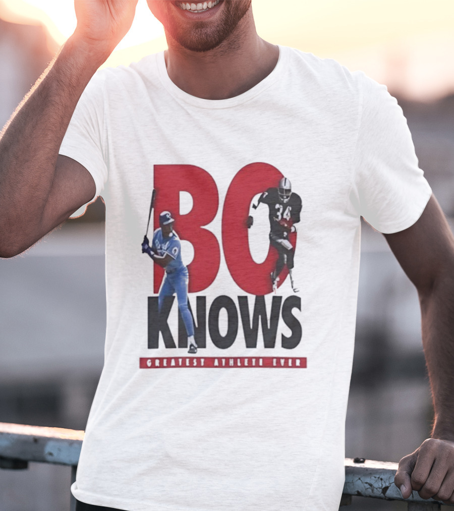 BO Knows Football And Baseball Player Dual Athlete 34 T-Shirt