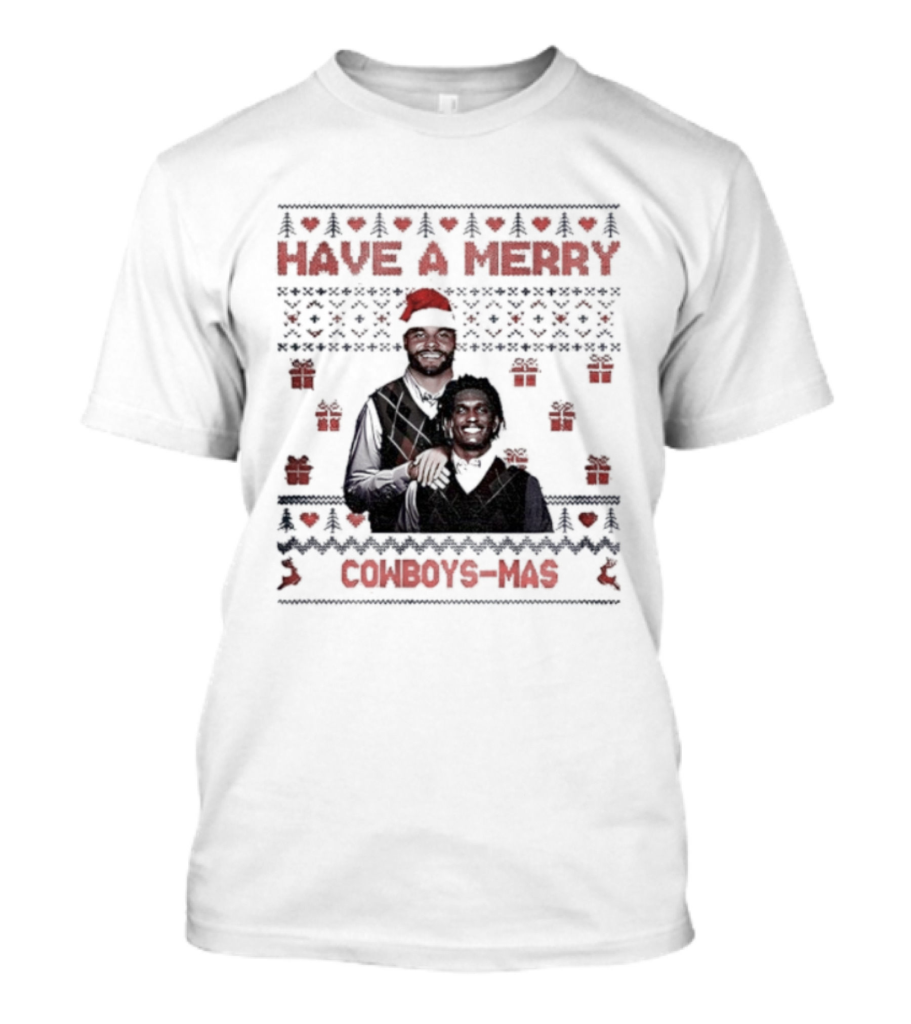 Dak Prescott Ceedee Lamb Step Brothers Have A Merry Cowboys Mas Christmas T-Shirt