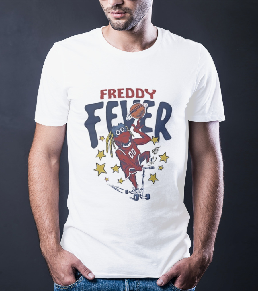 Freddy Fever Mascot Indiana Fever Basketball Stars Scooter Ball T-Shirt