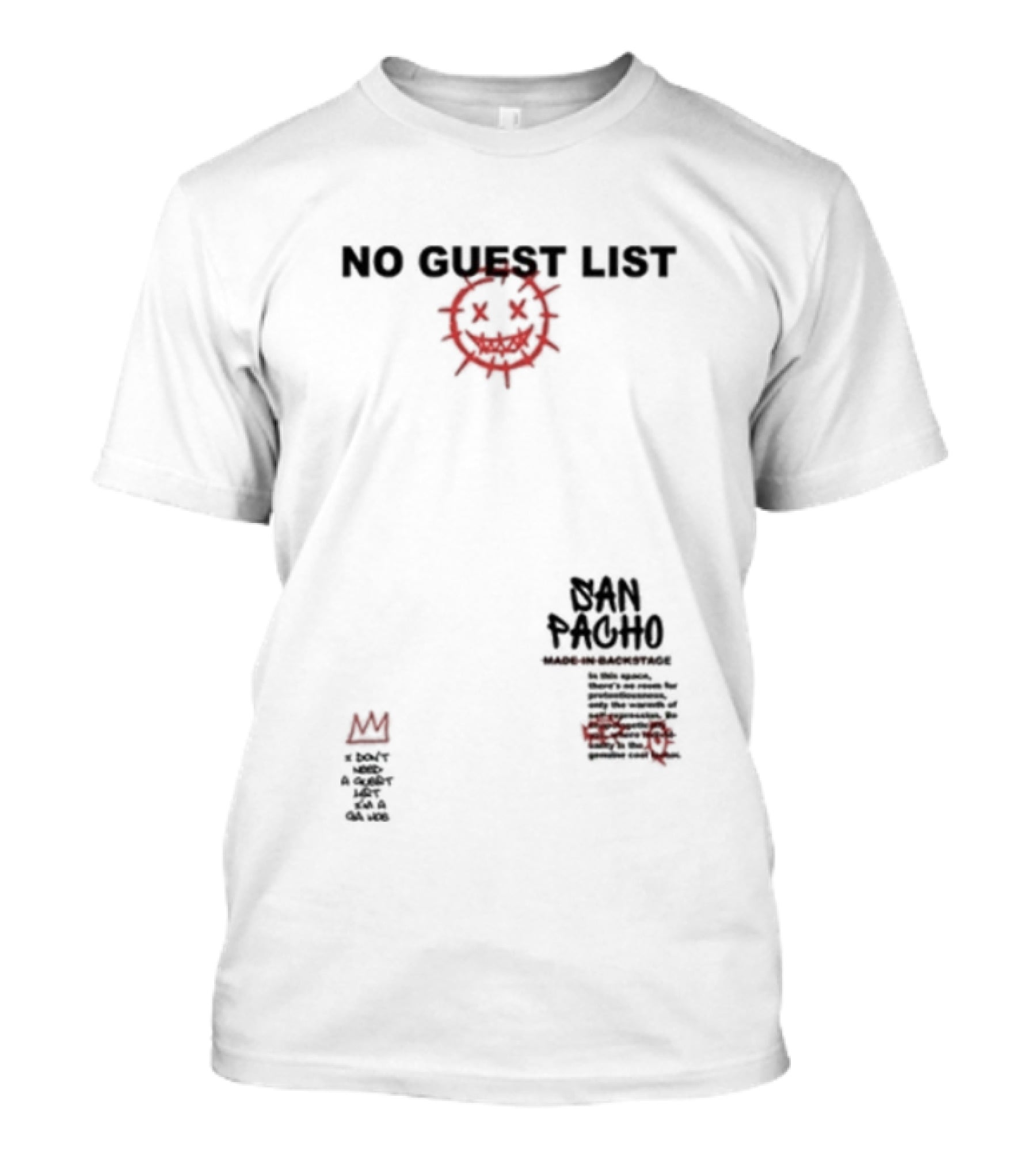 San Pacho No Guest List Everyone Is Equal On The Dance Floor Music Community Unity T-Shirt