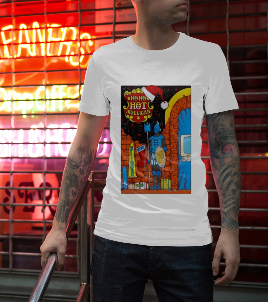 Ho Ho Ho Hot Mulligan Dec 6th 2025 The Fillmore Detroit Knight And Santa Hat T-Shirt