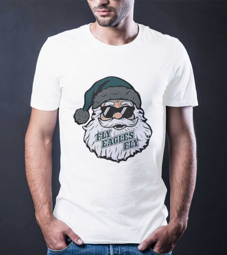 Fly Eagles Fly Santa Claus Philadelphia Eagles NFL Christmas 2025 T-Shirt