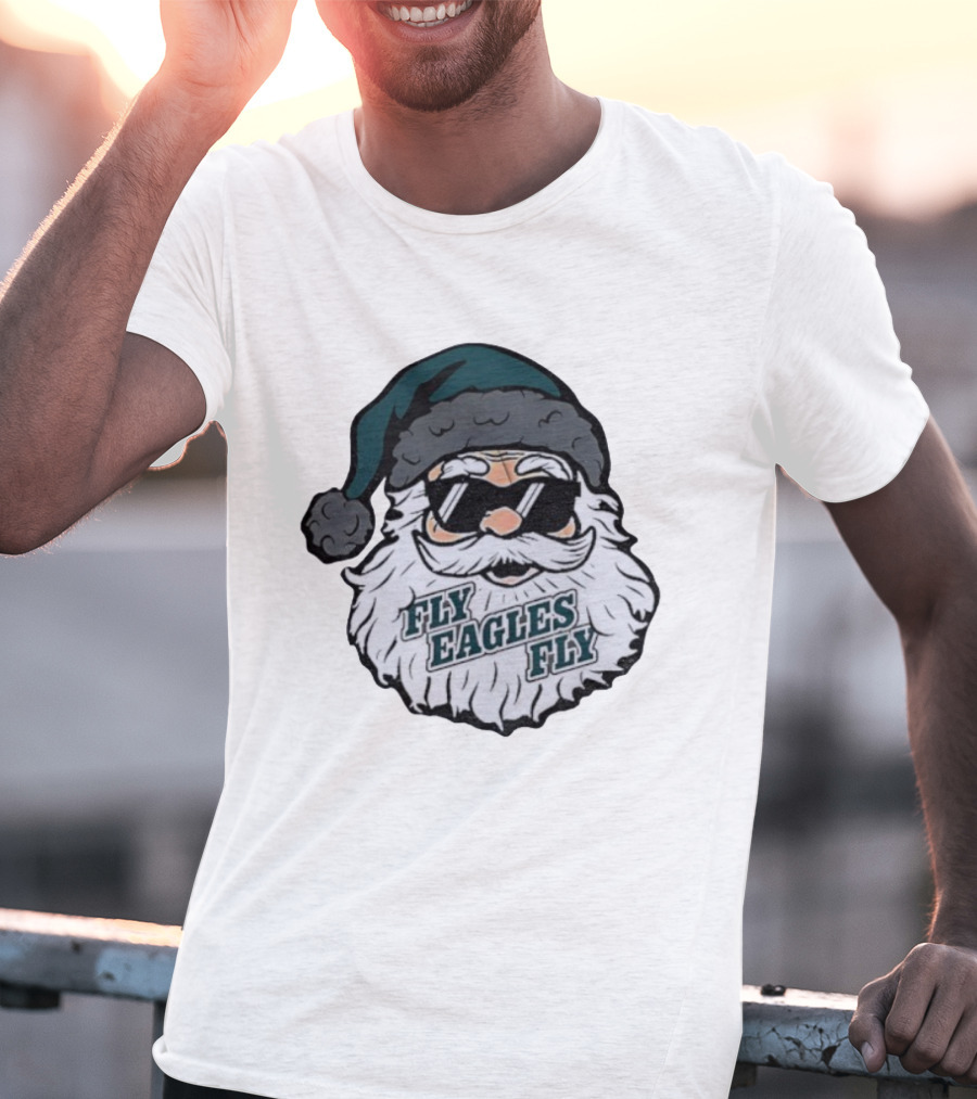 Fly Eagles Fly Santa Claus Philadelphia Eagles NFL Christmas 2025 T-Shirt