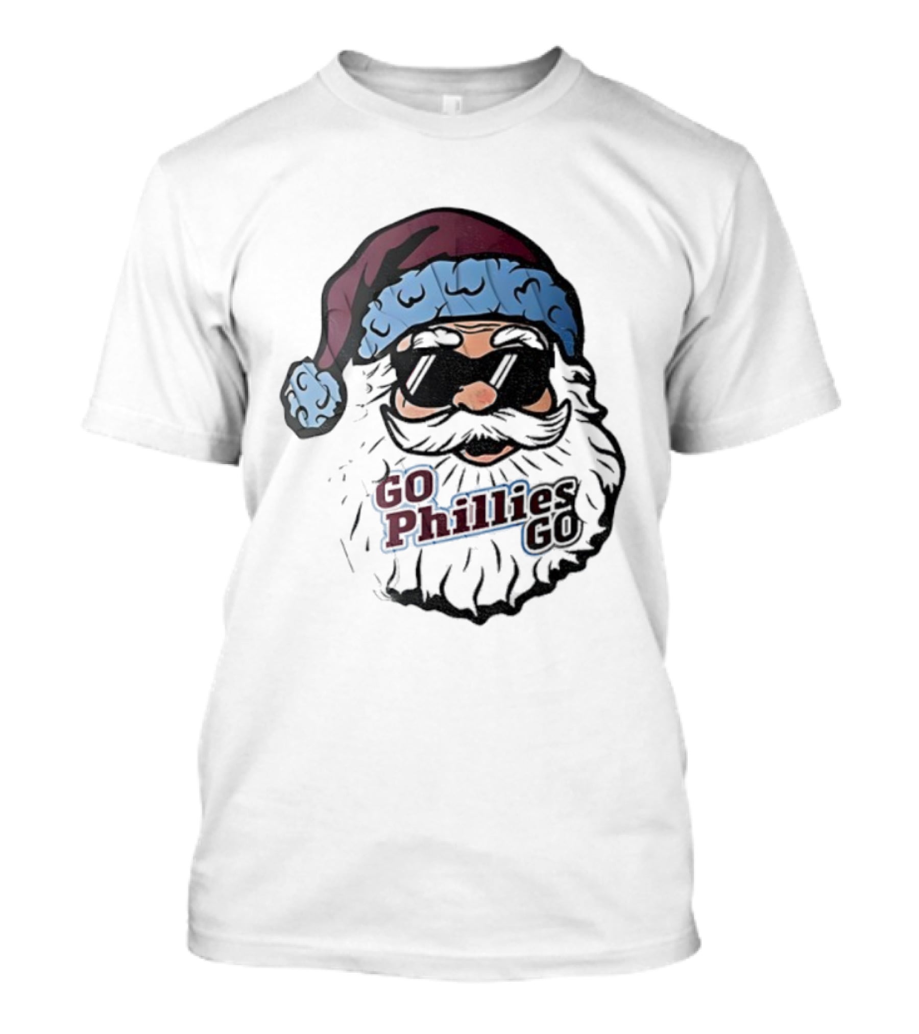 Santa Claus Phillies Go Phillies Baseball 2025 Christmas Hat T-Shirt