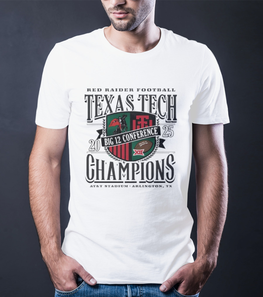 Texas Tech Red Raiders Football Big 12 Champions AT&T Stadium Arlington TX T-Shirt