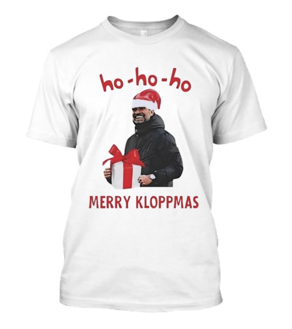 Ho Ho Ho Merry Kloppmas Christmas Funny Santa Hat T-Shirt