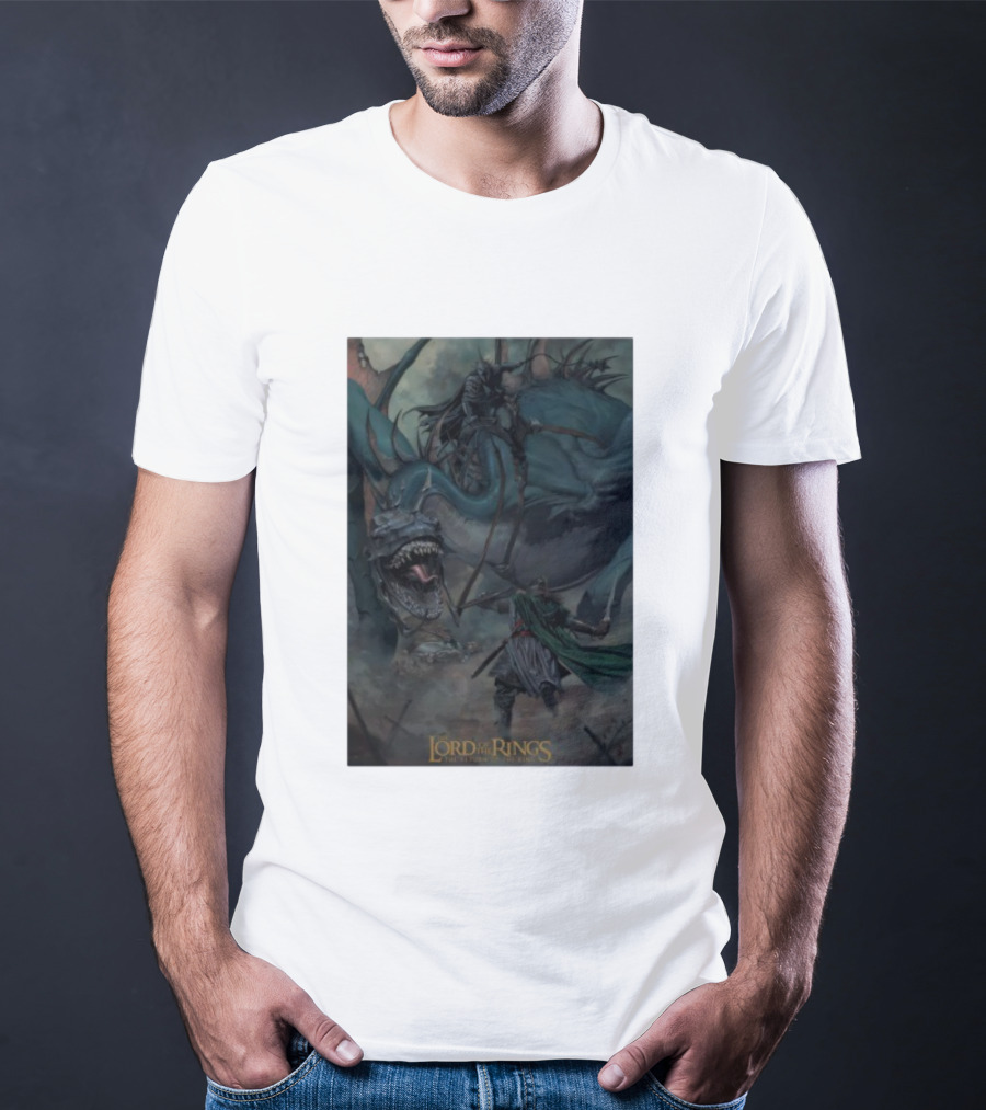 The Lord Of The Rings The Return Of The King Epic Battle Scene With Nazgûl And Fellbeast T-Shirt