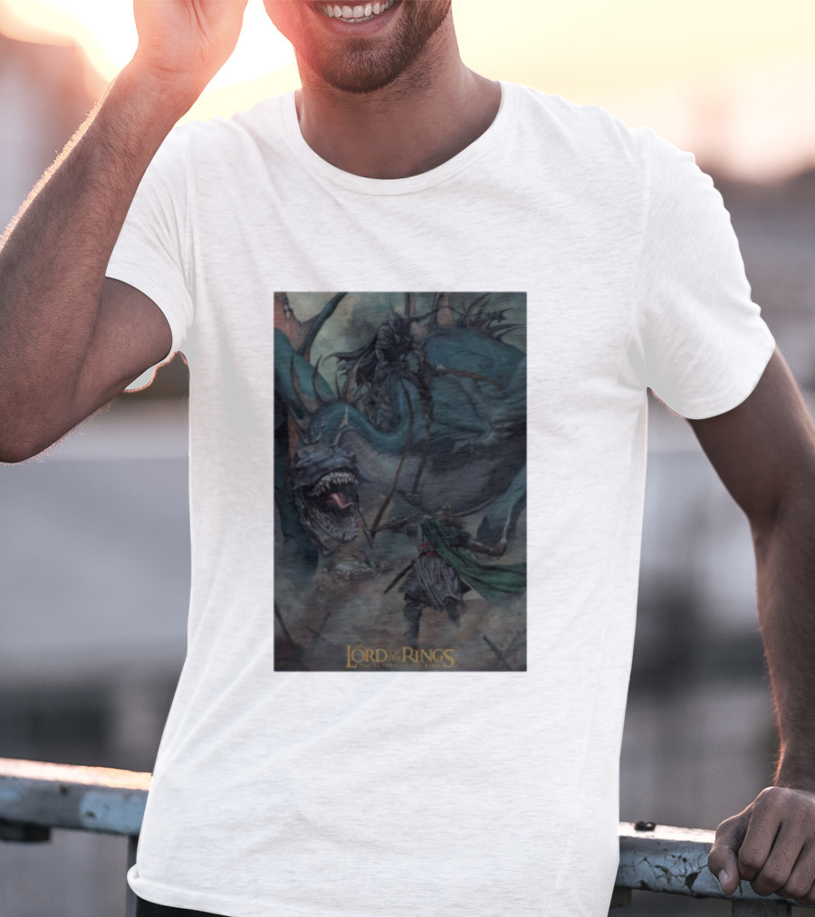 The Lord Of The Rings The Return Of The King Epic Battle Scene With Nazgûl And Fellbeast T-Shirt