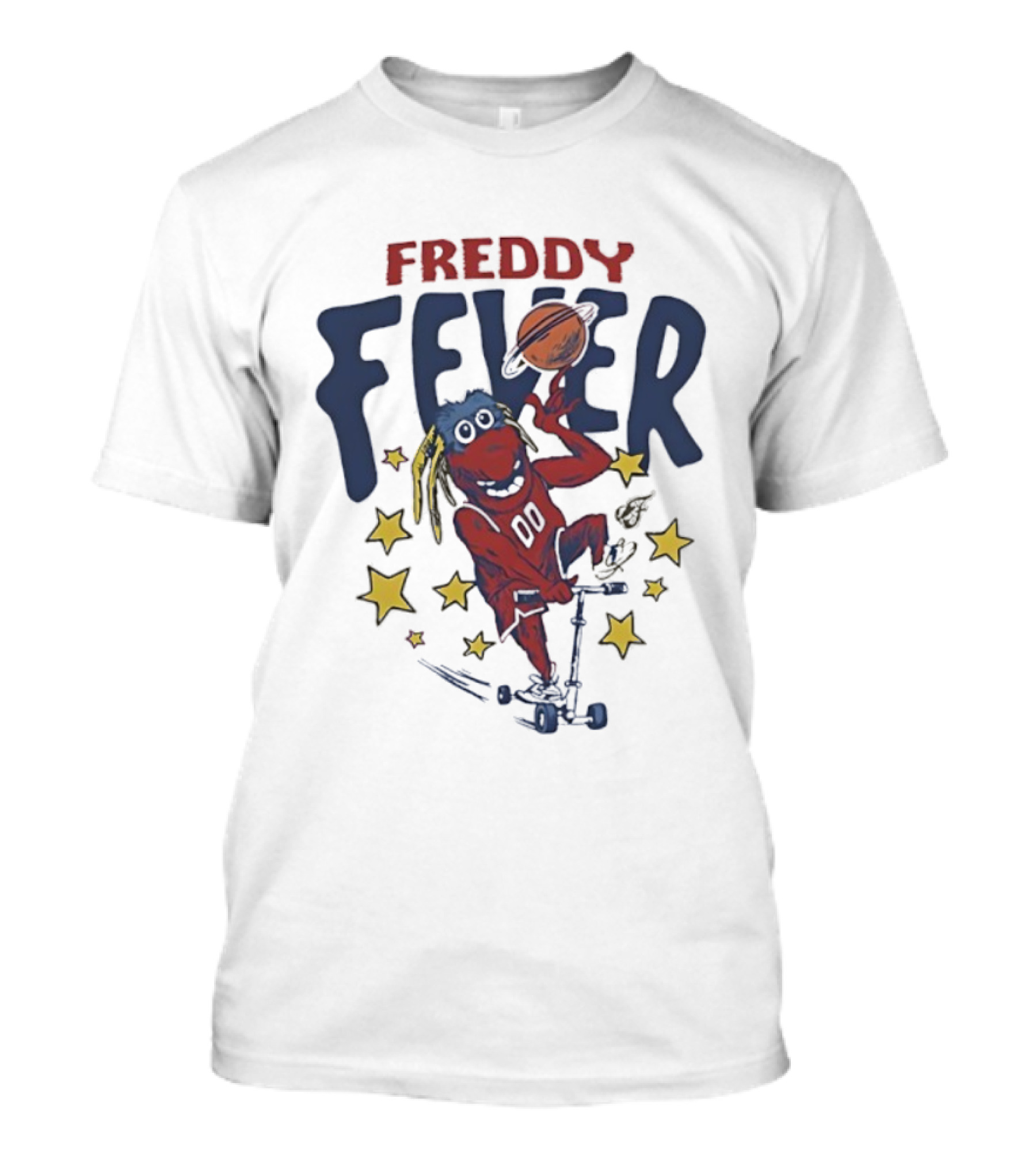 Freddy Fever Indiana Fever Mascot Basketball Stars Scooter T-Shirt