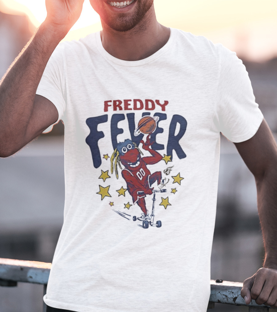 Freddy Fever Indiana Fever Mascot Basketball Stars Scooter T-Shirt