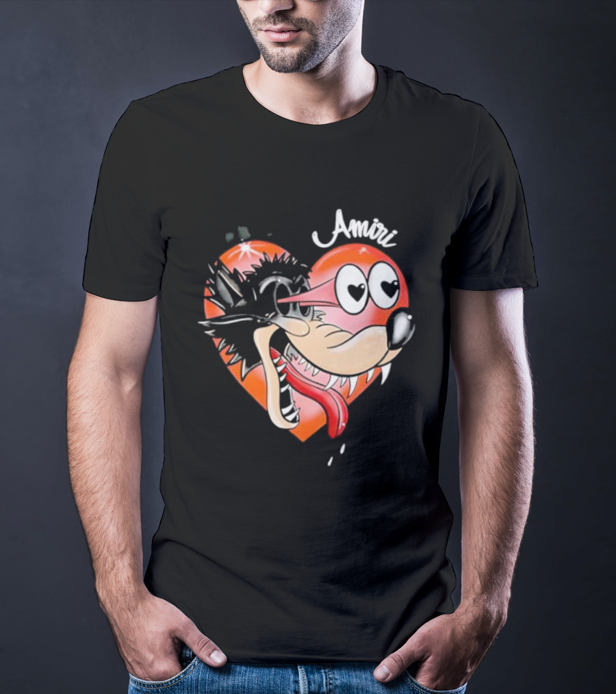 Amiri Hopeless Romantic Heart Cartoon Animation T-Shirt
