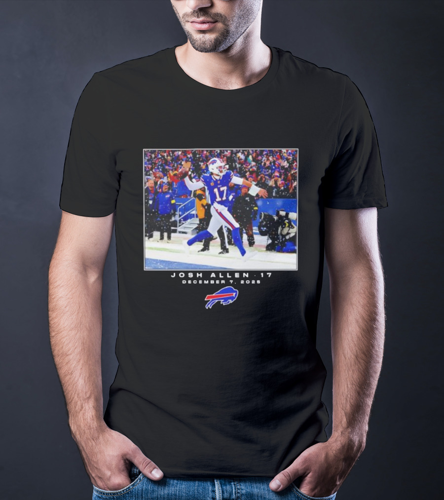 Buffalo Bills Josh Allen 17 NFL December 7 2025 T-Shirt