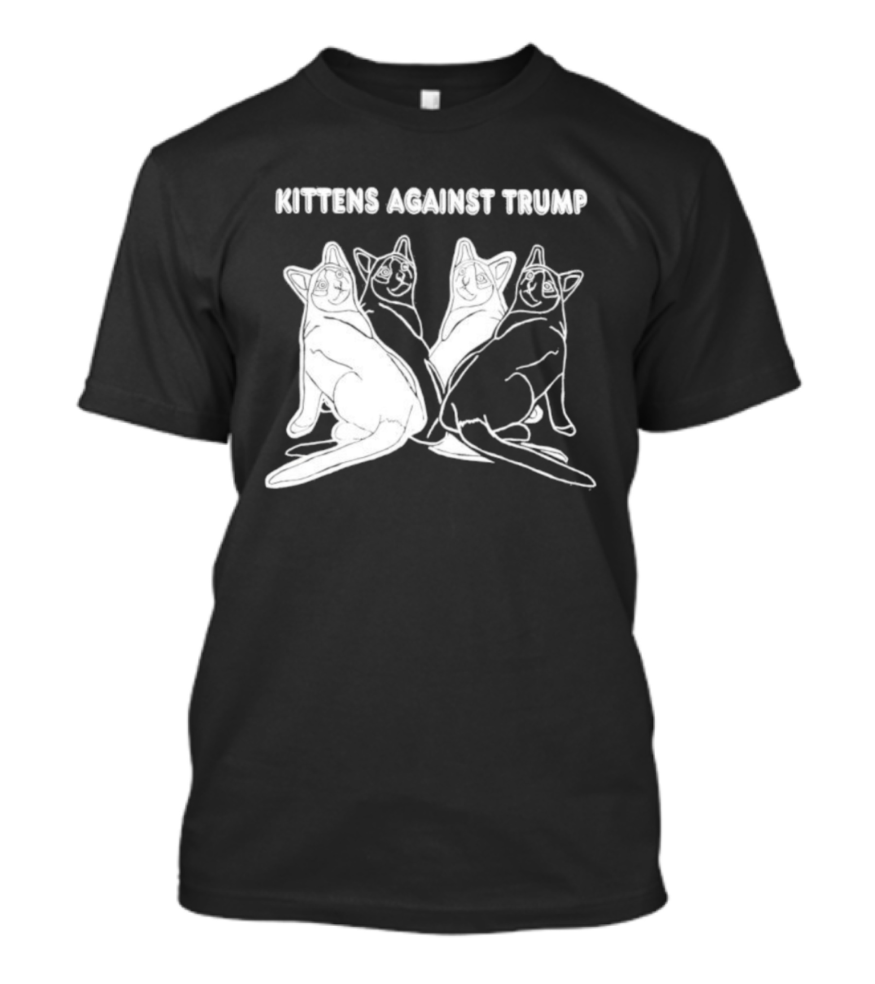 Kittens Against Trump Cats Illustration T-Shirt