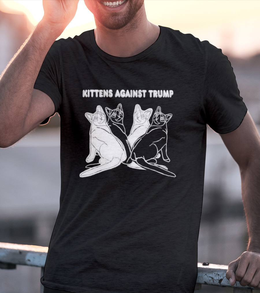 Kittens Against Trump Cats Illustration T-Shirt