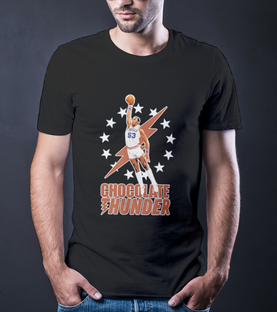 Darryl Dawkins Chocolate Thunder 53 Dunk Stars Lightning T-Shirt