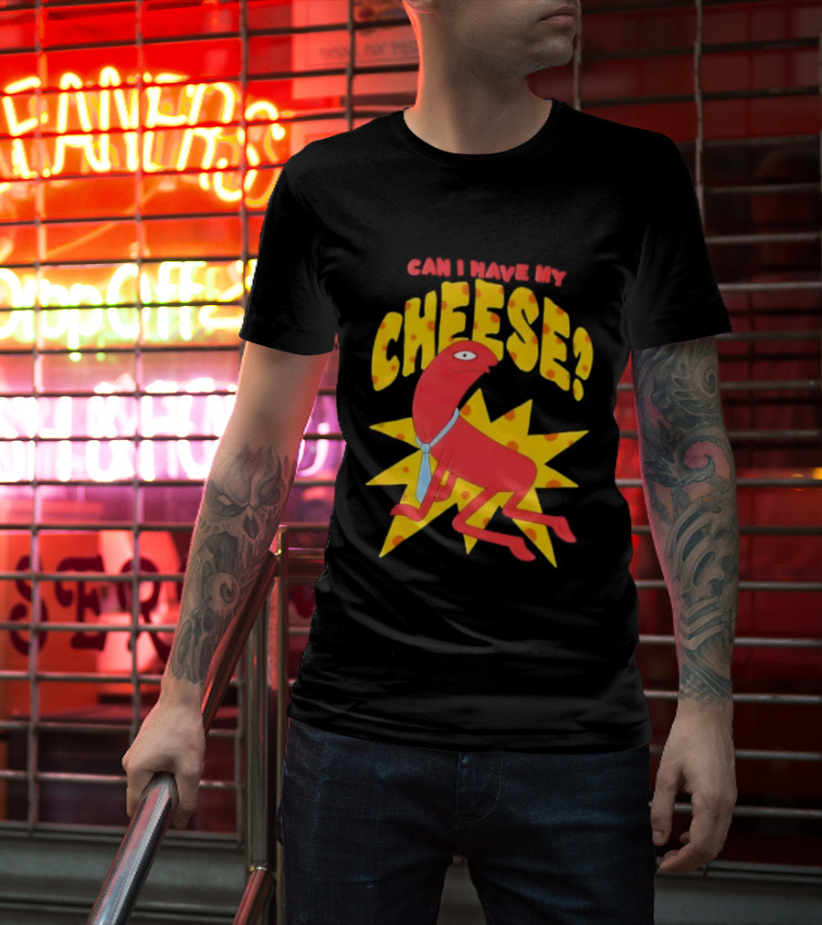 Smiling Friends Alan Can I Have My Cheese Character Illustration T-Shirt