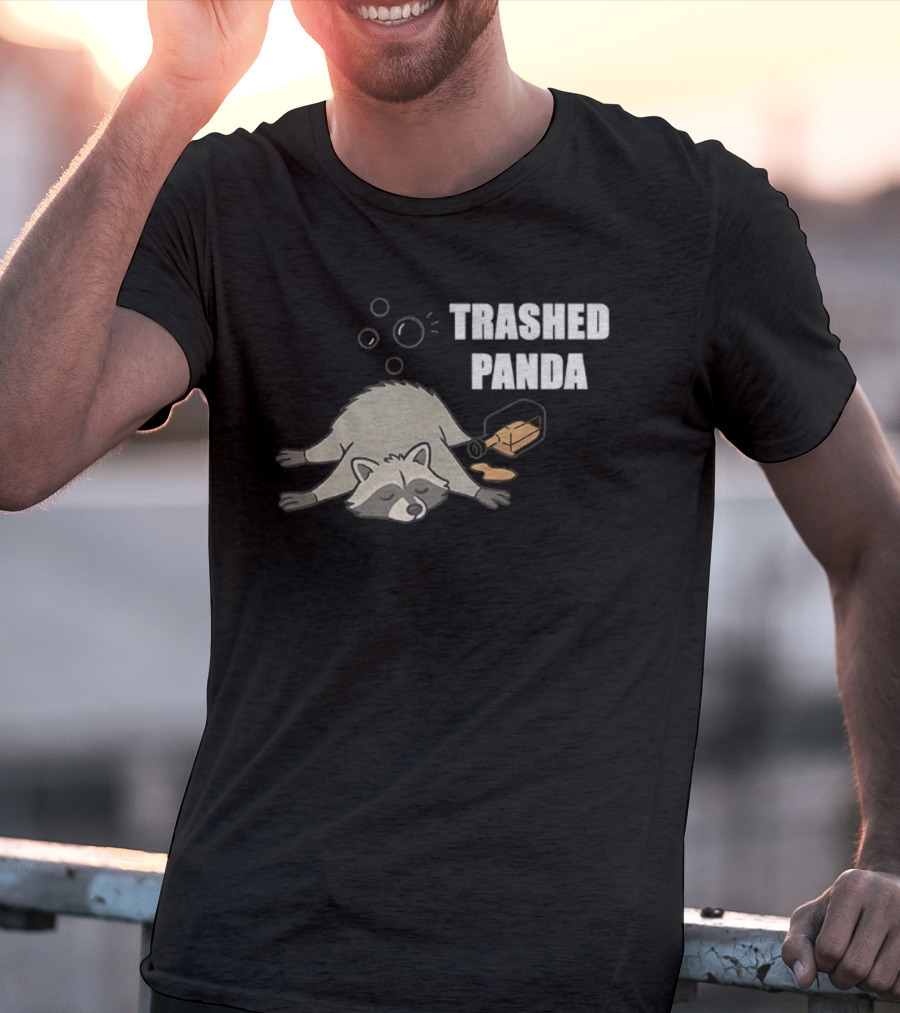 Trashed Panda Raccoon True Story Virginia Liquor Adventure T-Shirt