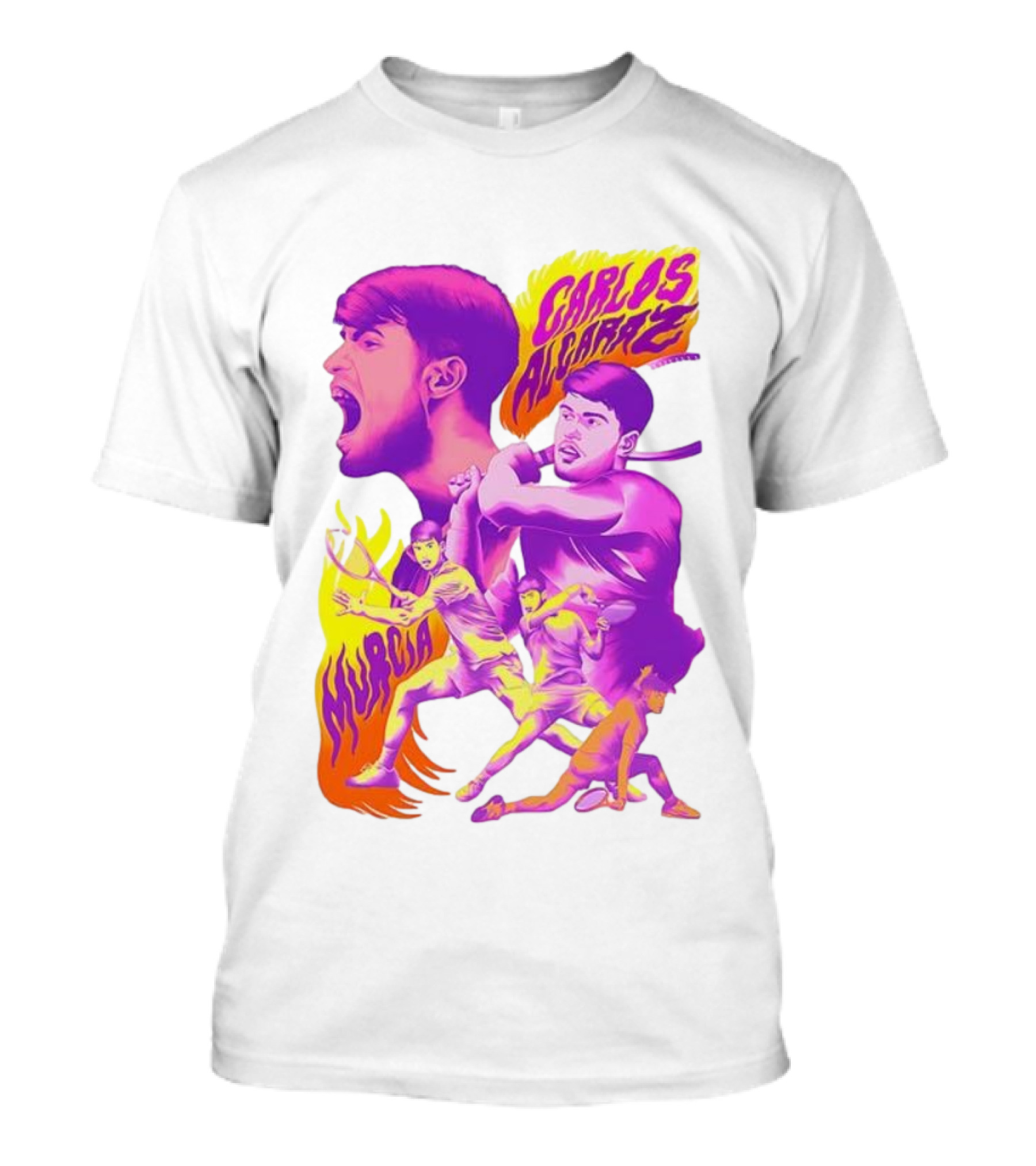 Carlos Alcaraz Murcia Tennis Legend Illustrated Champion T-Shirt