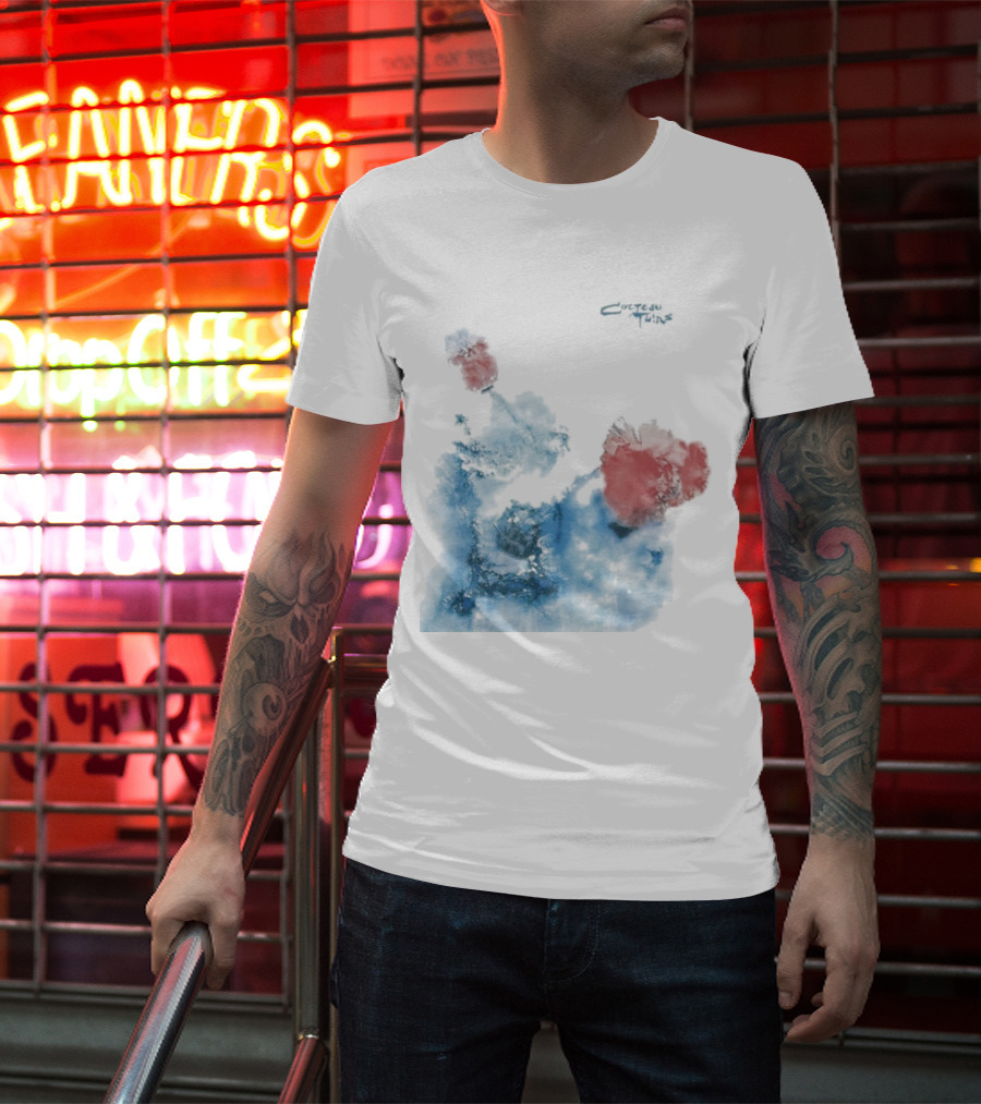 Cocteau Twins Head Over Heels Sunburst Blue And Red Abstract T-Shirt