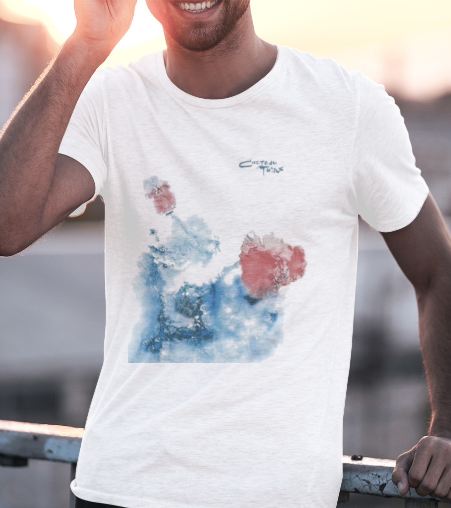 Cocteau Twins Head Over Heels Sunburst Blue And Red Abstract T-Shirt