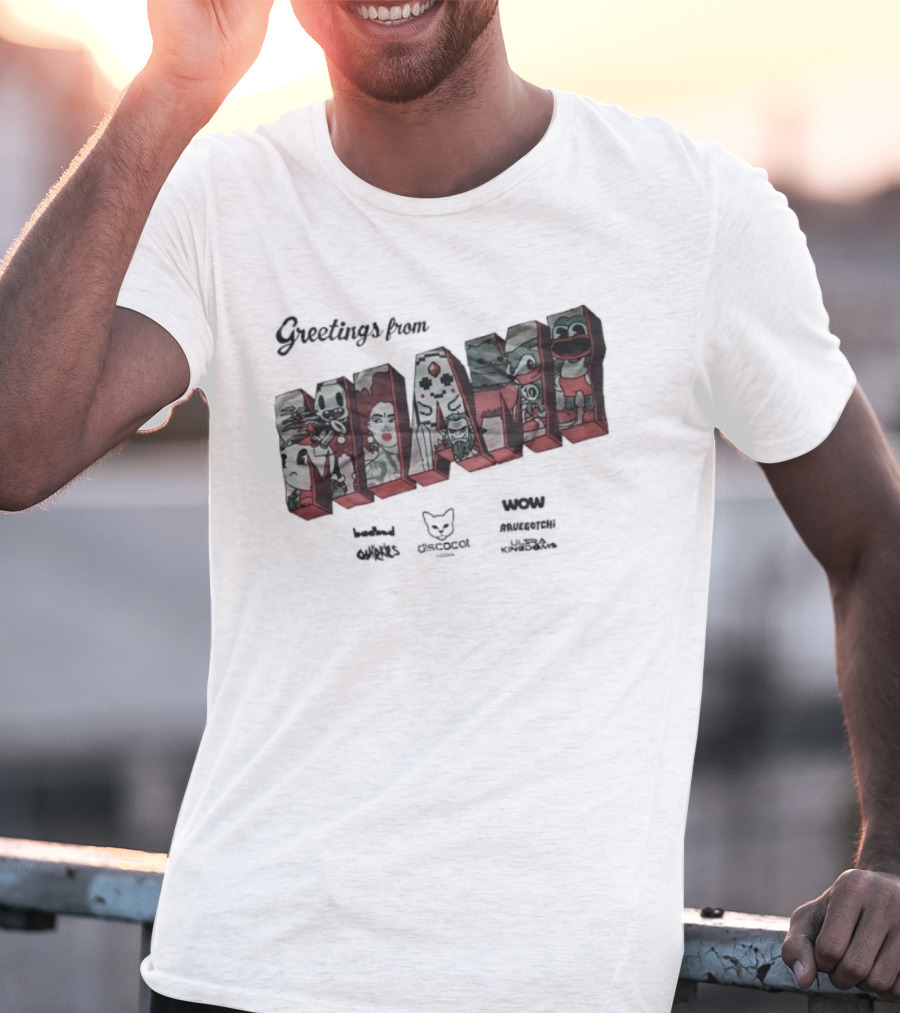 Greetings From Miami Murkage Cartel Owl Chocodile Slush Puppie T-Shirt