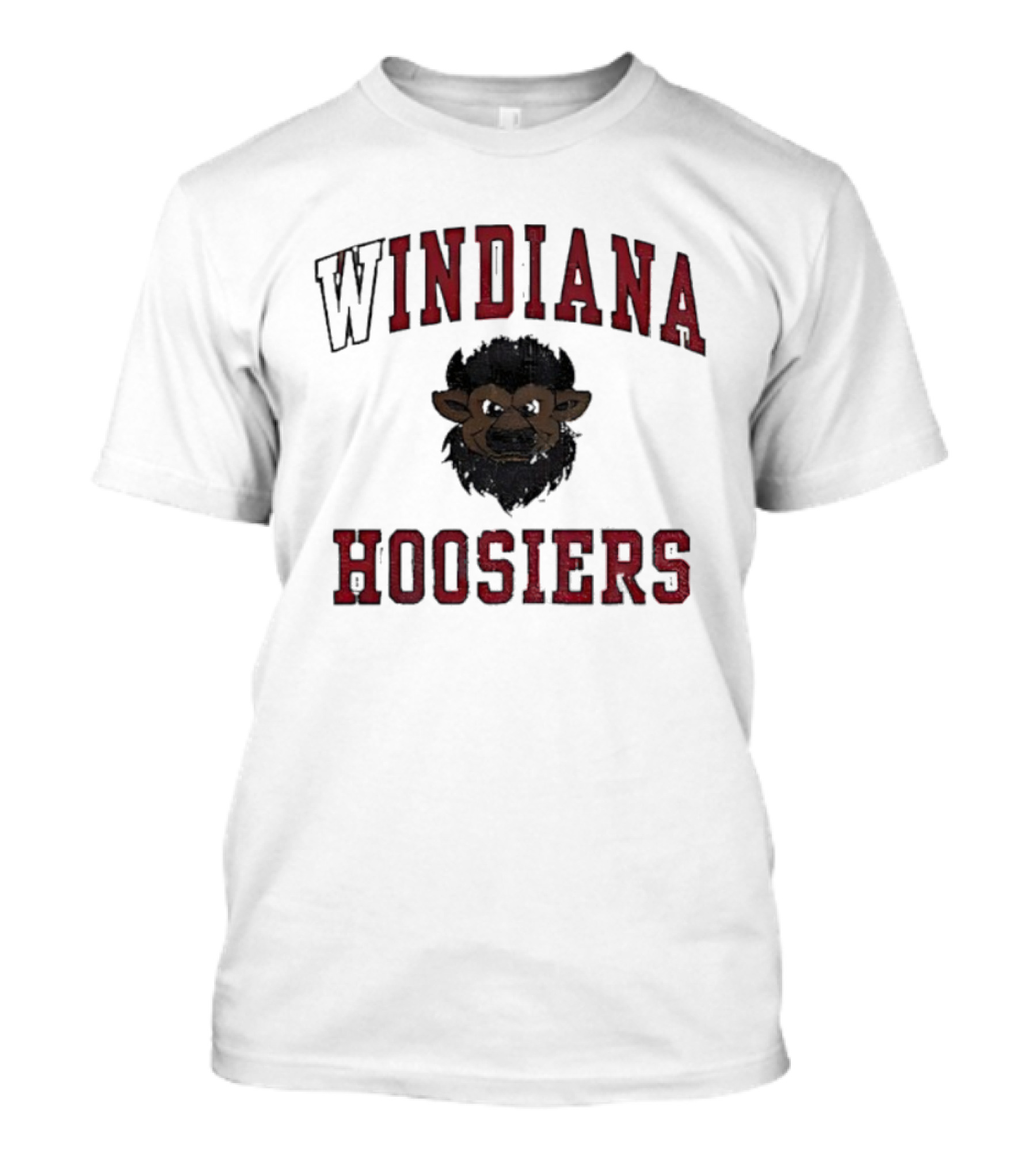 Indiana Hoosiers Vintage Buffalo Head Curved Style T-Shirt