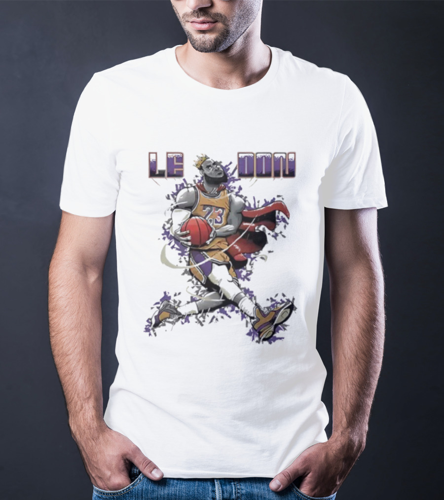 LeBron James Ledon Los Angeles Lakers Basketball Superman Style T-Shirt