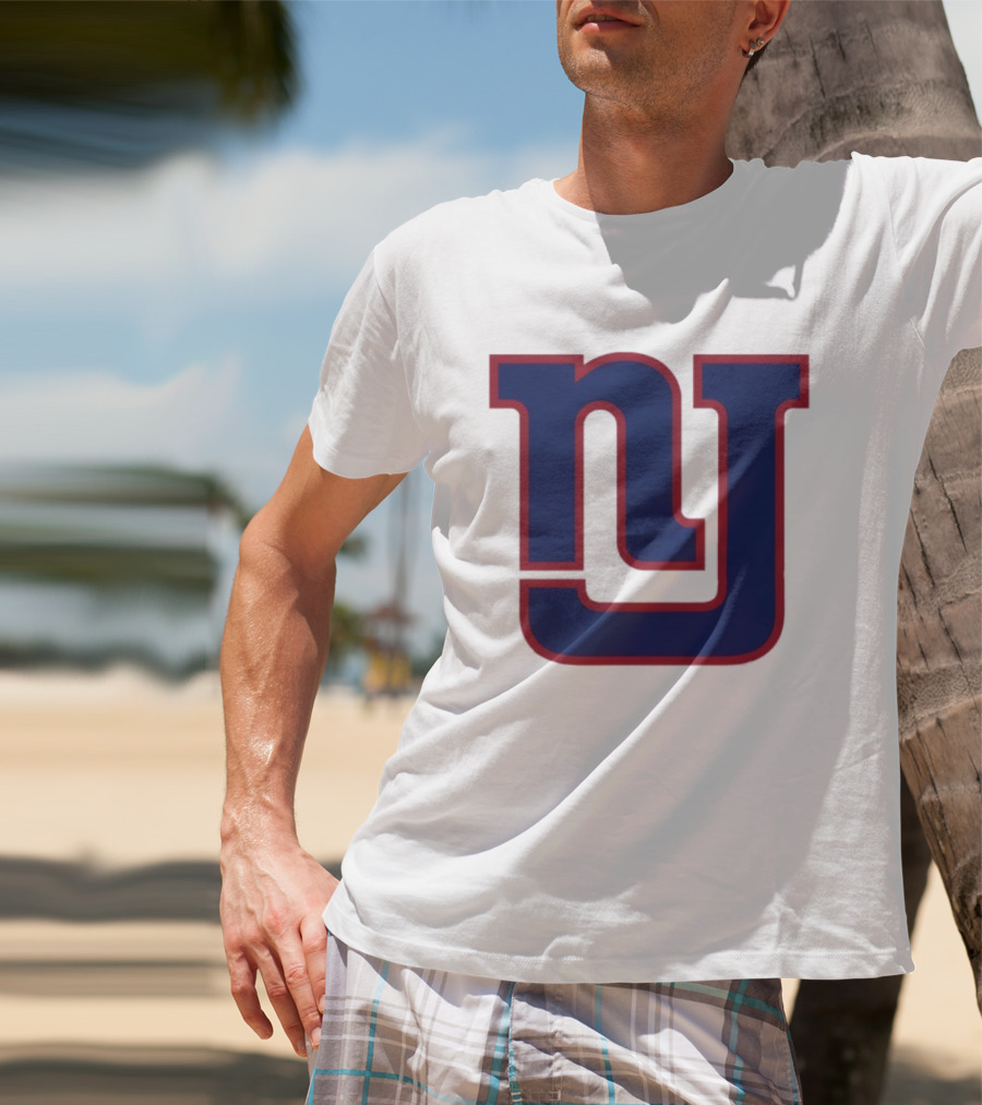 New York Giants NY Style Twist Iconic Emblem Football Team T-Shirt