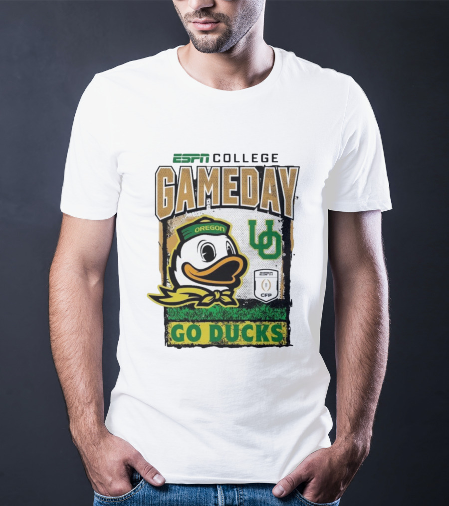 ESPN College Gameday Oregon Ducks UO CFP Go Ducks Mascot T-Shirt