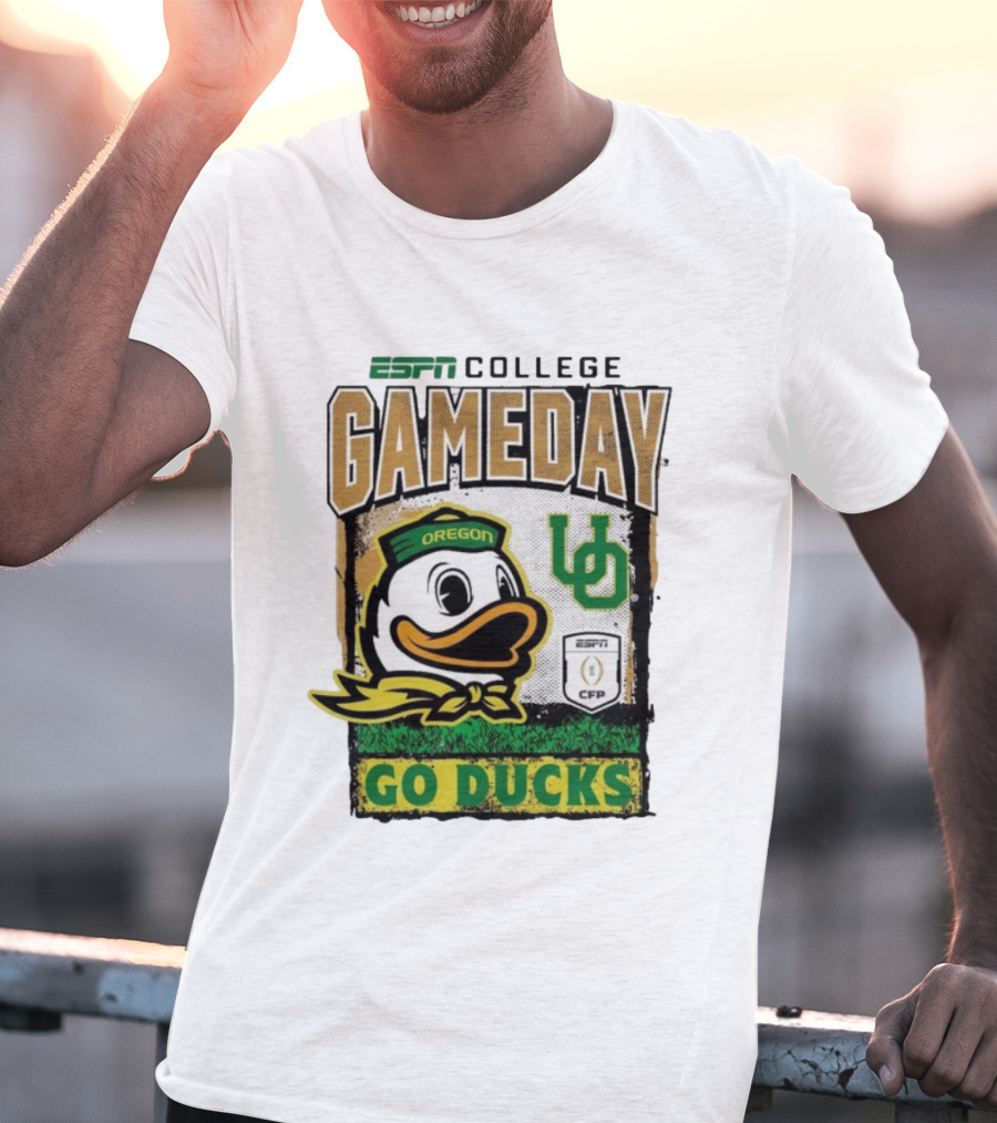 ESPN College Gameday Oregon Ducks UO CFP Go Ducks Mascot T-Shirt