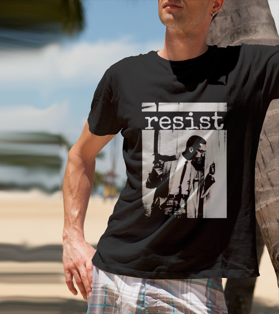 Malcolm X Resist Powerful Message Imagery T-Shirt