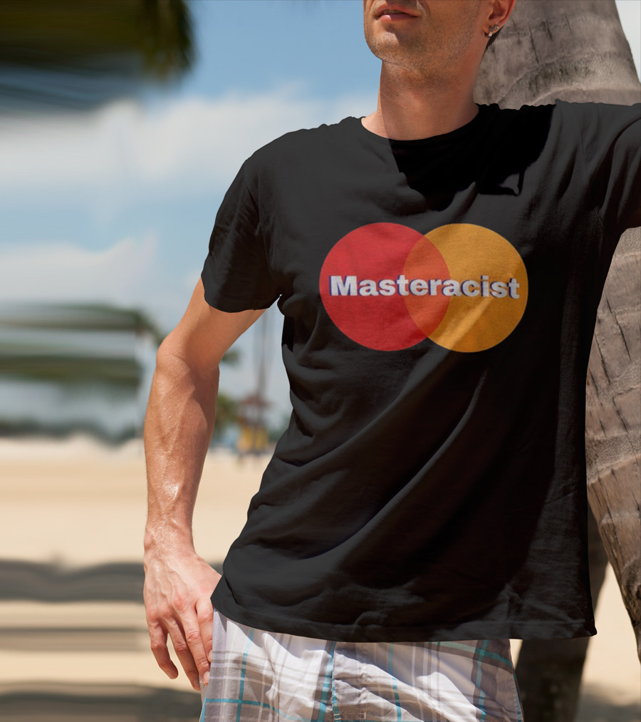 Masterracist Mastercard Parody Iconic Red Orange Overlapping Circles T-Shirt