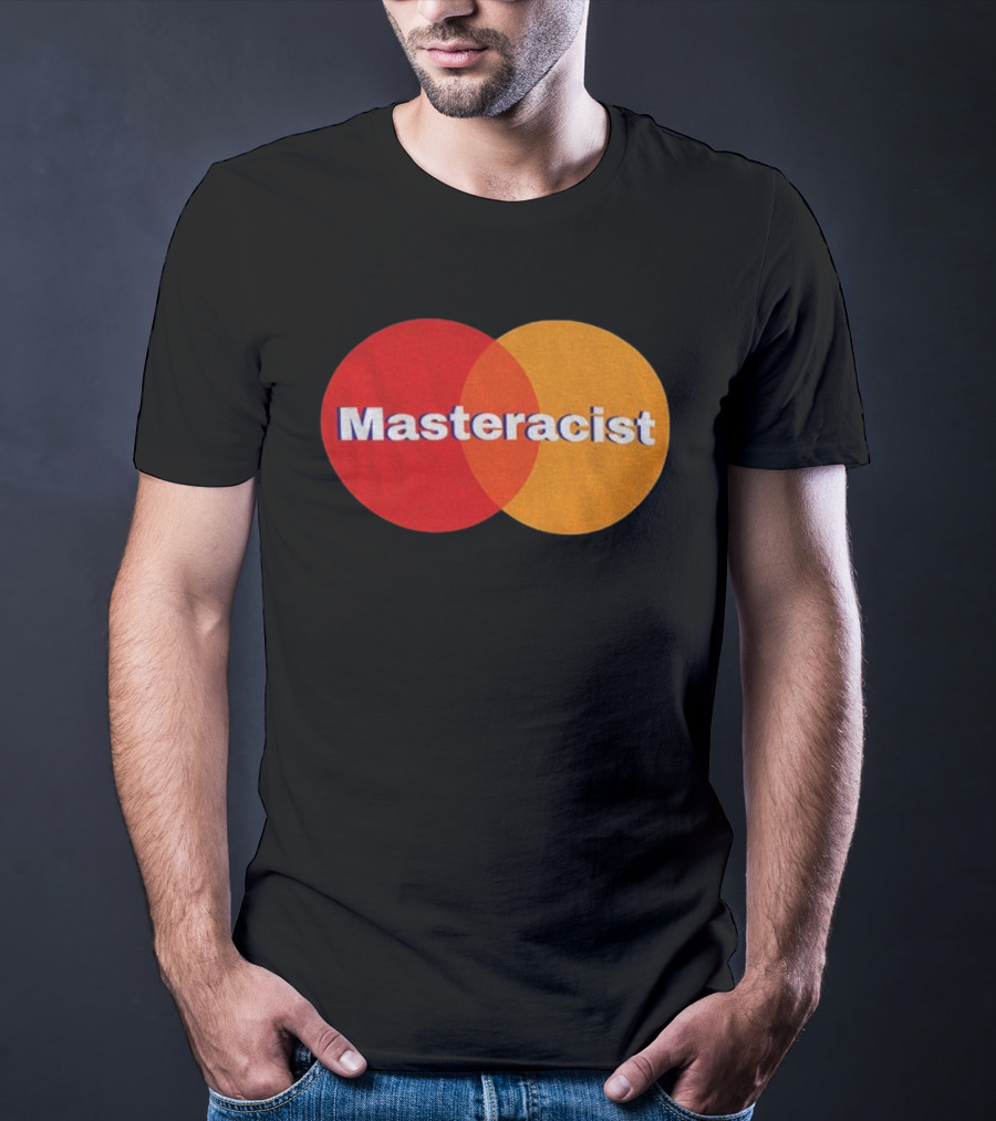 Masterracist Mastercard Parody Iconic Red Orange Overlapping Circles T-Shirt
