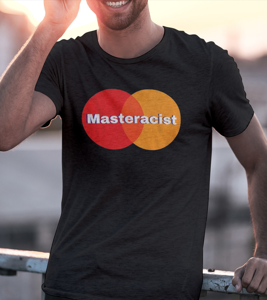 Masterracist Mastercard Parody Iconic Red Orange Overlapping Circles T-Shirt