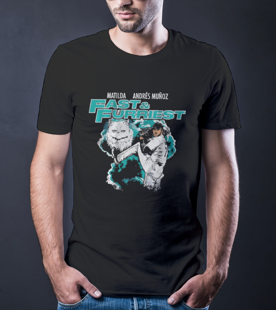 Mariners Andrés Muñoz Fast & Furriest Logo T-Shirt