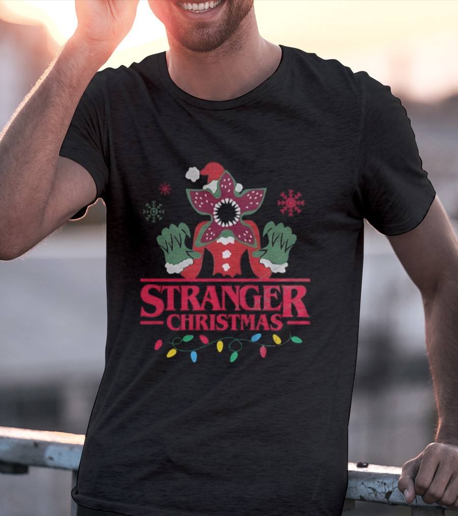 Stranger Creature Santa Suit Merry Christmas Holiday T-Shirt