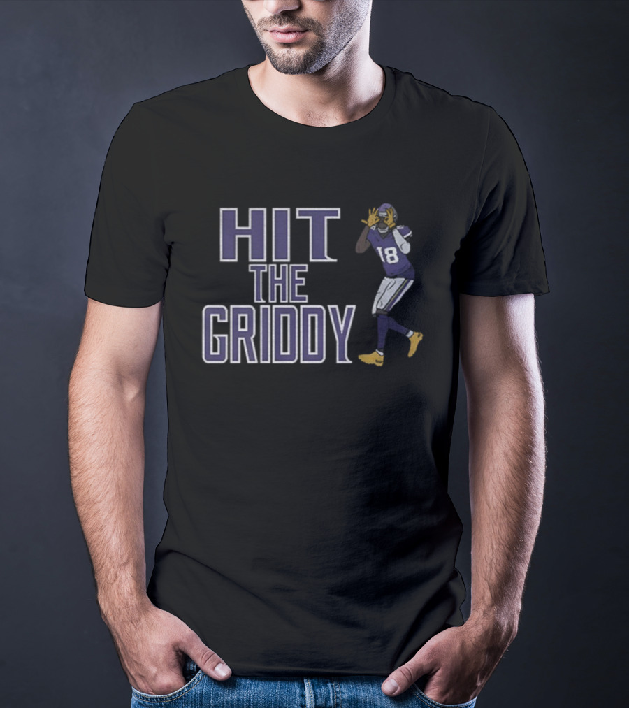 Hit The Griddy Justin Jefferson 18 Minnesota Vikings Football T-Shirt