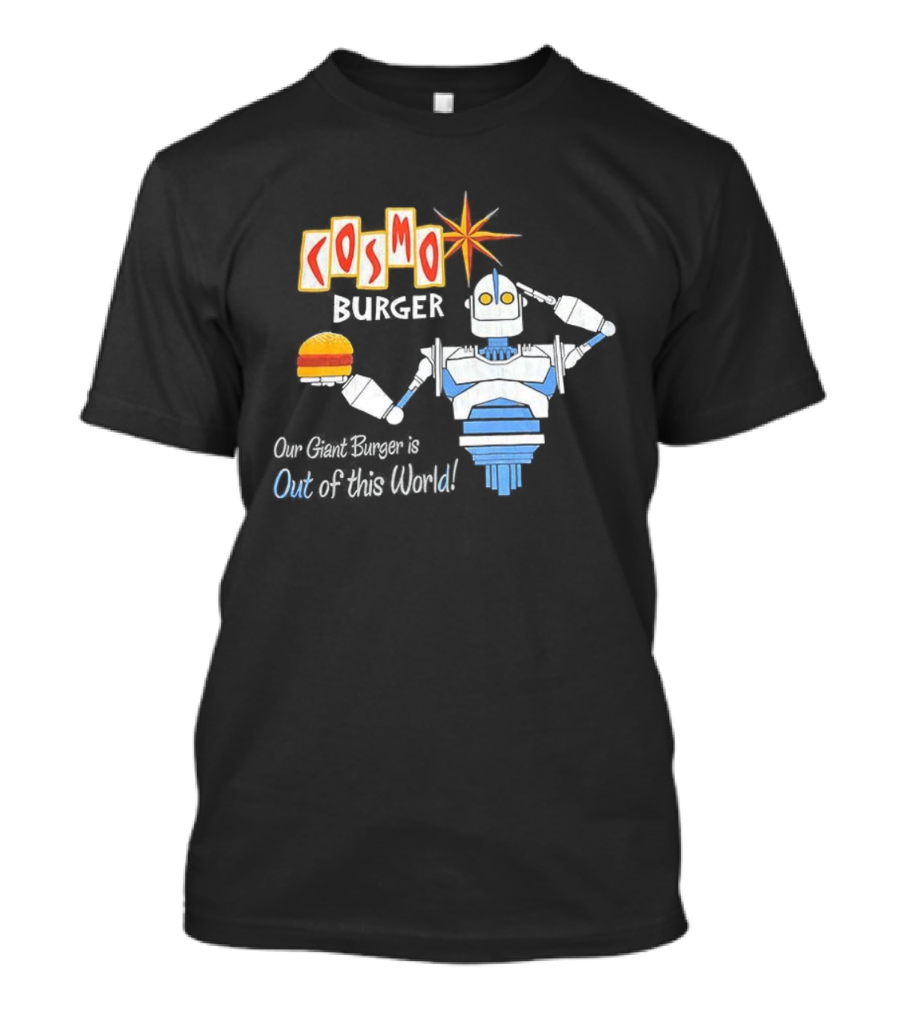 Cosmo Burger Giant Burger Robot Star Out Of This World T-Shirt