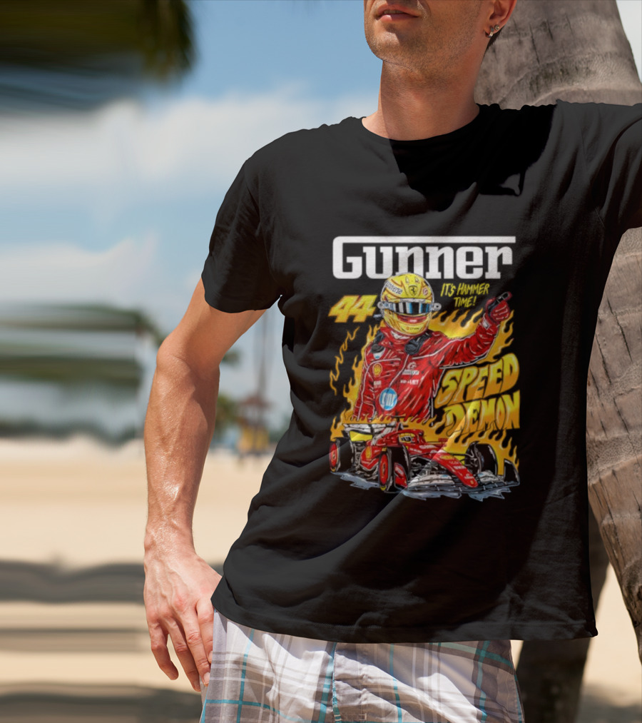 Gunner 44 Speed Demon Lewis Hamilton It's Hammer Time Racing Legend T-Shirt
